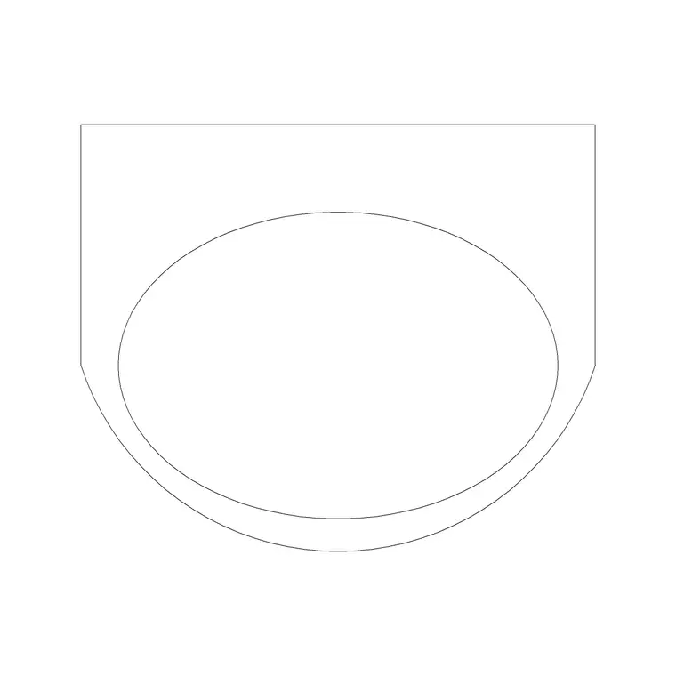 Wash Basin 41 DWG CAD block thumbnail — bathroom drawing