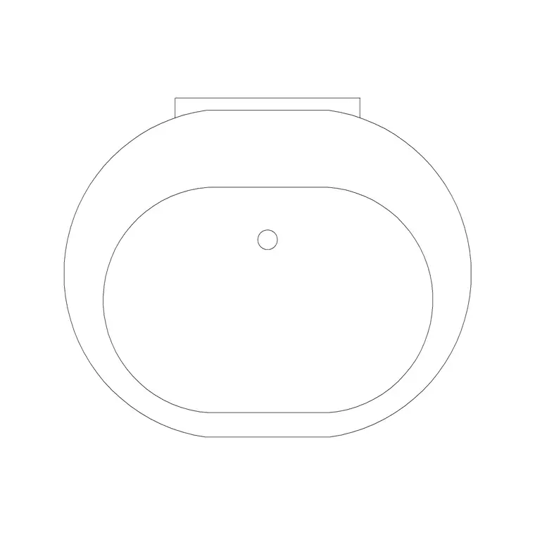 Wash Basin 42 DWG CAD block thumbnail — bathroom drawing