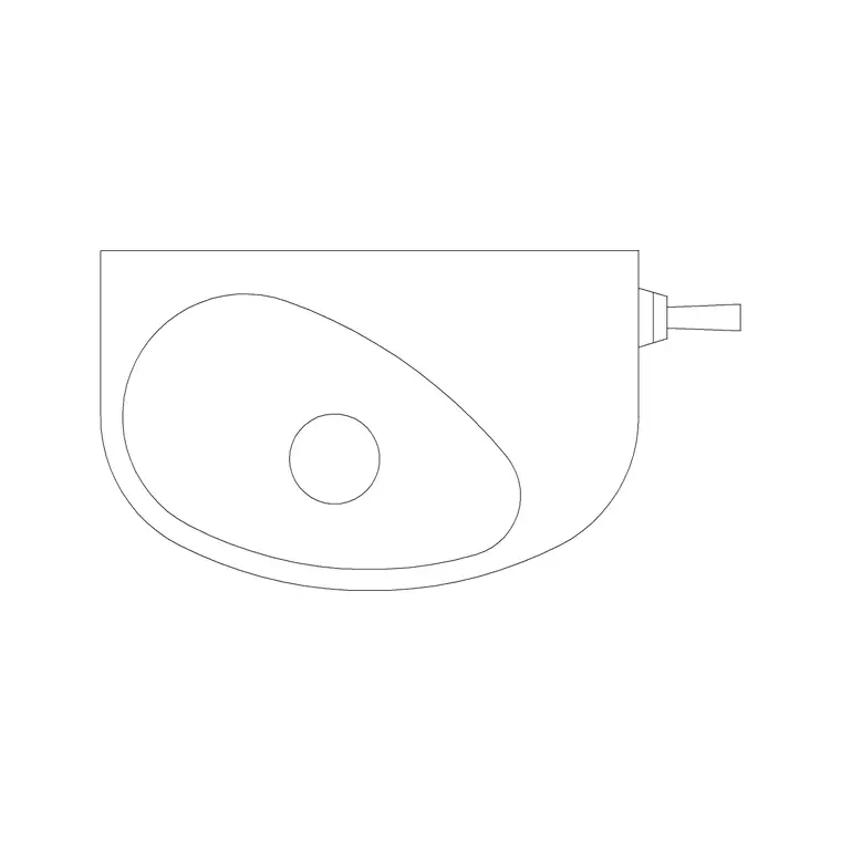 Wash Basin 47 DWG CAD block thumbnail — bathroom drawing