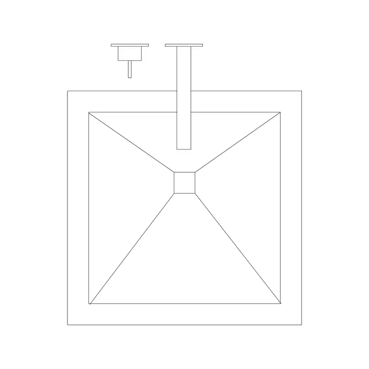 Wash Basin 5 DWG CAD block thumbnail — bathroom drawing