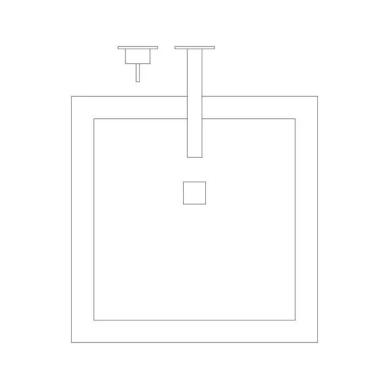 Wash Basin 52 DWG CAD block thumbnail — bathroom drawing