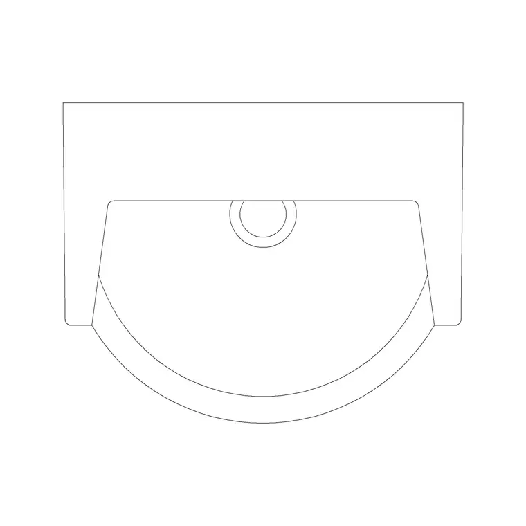 Wash Basin 55 DWG CAD block thumbnail — bathroom drawing