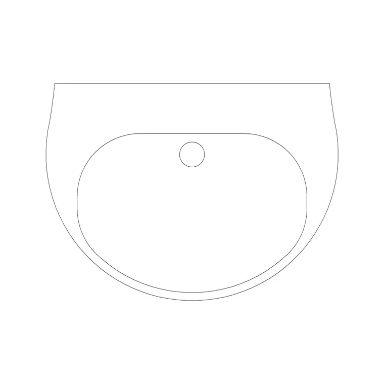 Wash Basin 59 DWG CAD block thumbnail — bathroom drawing