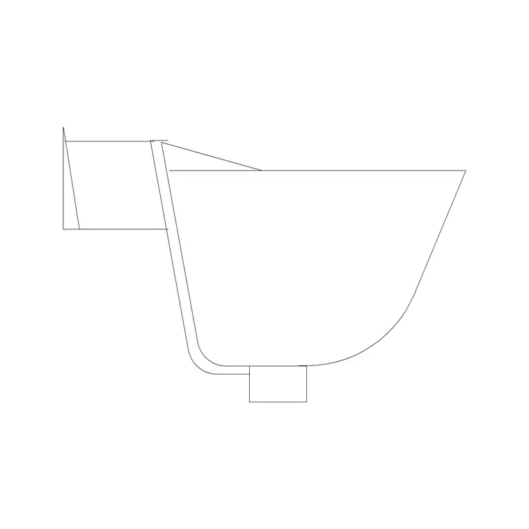 Wash Basin Side Ele Type A DWG CAD block thumbnail — bathroom drawing