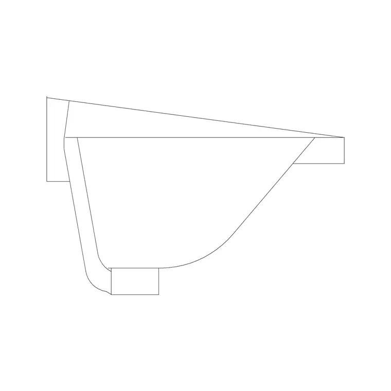 Wash Basin Side Ele DWG CAD block thumbnail — bathroom drawing
