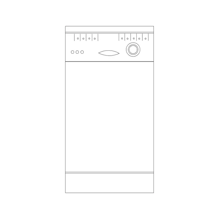 Washers & Dryers Elevation 6 DWG CAD block thumbnail — kitchen drawing