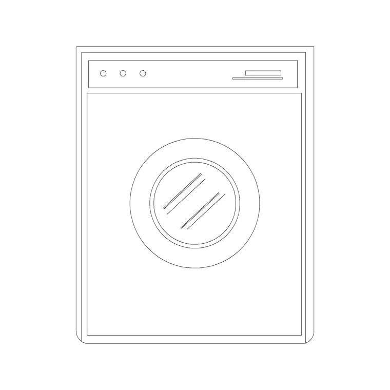 Washers & Dryers Elevation 7 DWG CAD block thumbnail — kitchen drawing