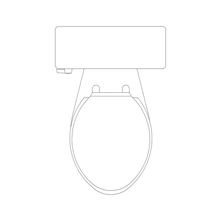WC Single Piece (2) DWG CAD block thumbnail — bathroom drawing