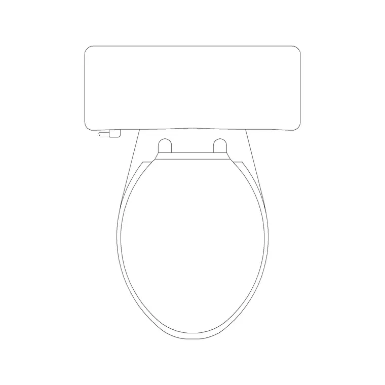 WC Two Piece (2) DWG CAD block thumbnail — bathroom drawing