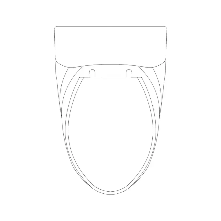 WC Two Piece DWG CAD block thumbnail — bathroom drawing