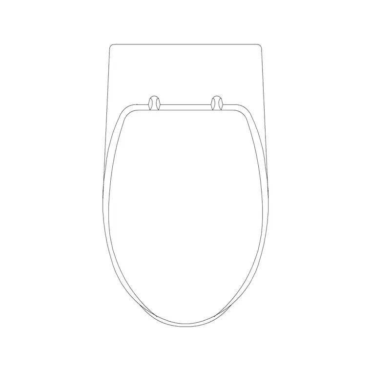 WC Wall Hung Round (2) DWG CAD block thumbnail — bathroom drawing