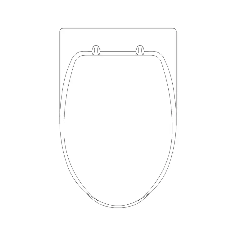 WC Wall Hung Round DWG CAD block thumbnail — bathroom drawing