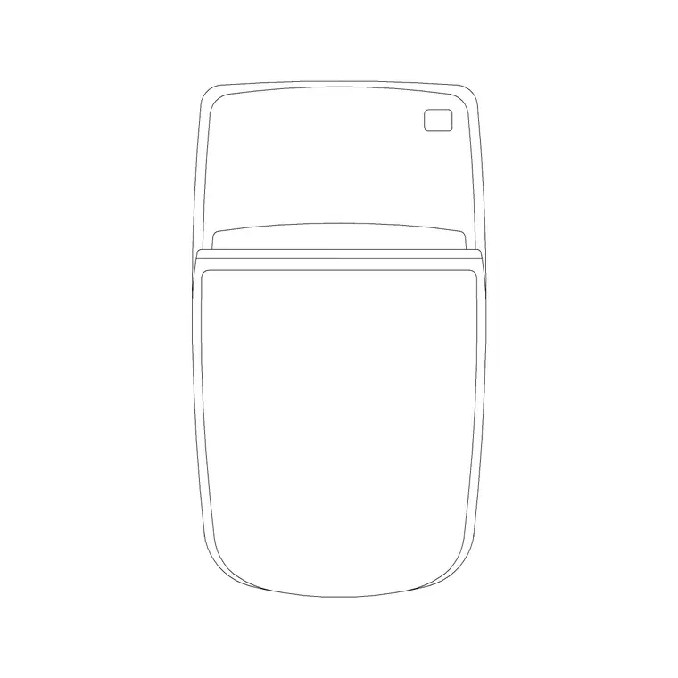 WC Wall Hung DWG CAD block thumbnail — bathroom drawing