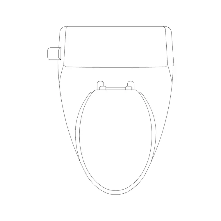WC With Tank Round DWG CAD block thumbnail — bathroom drawing