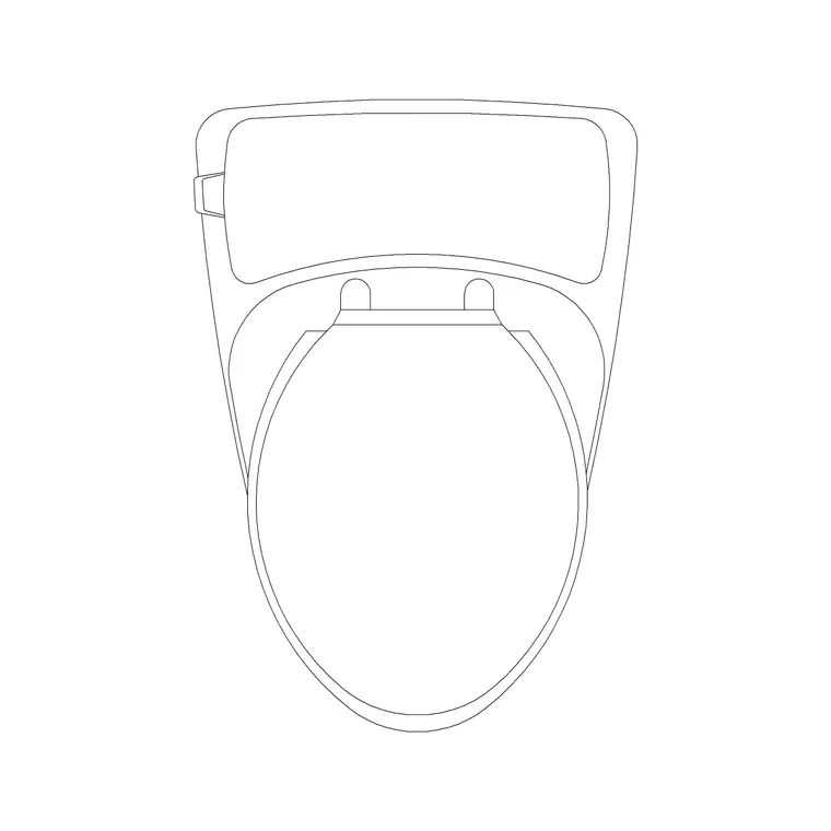 WC With Tank DWG CAD block thumbnail — bathroom drawing