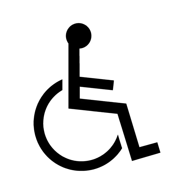 Wheel Chair Accessible 7 DWG CAD block thumbnail — building symbols drawing