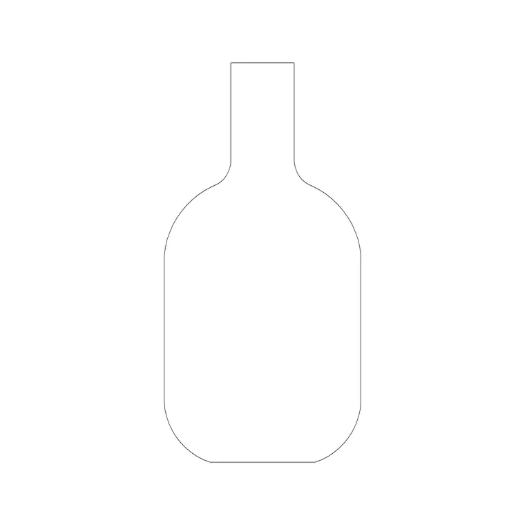 Wine Bottle (1) DWG CAD block thumbnail — accessories drawing