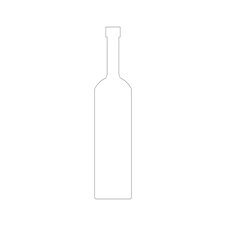 Wine Bottle (11) DWG CAD block thumbnail — accessories drawing