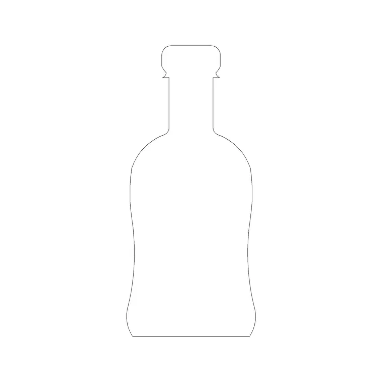 Wine Bottle (12) DWG CAD block thumbnail — accessories drawing