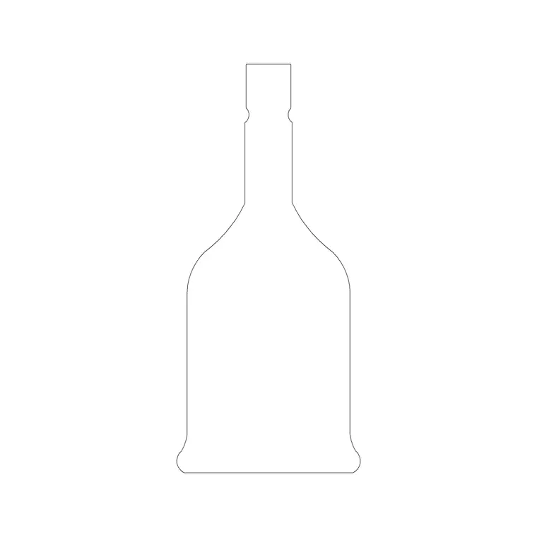 Wine Bottle (15) DWG CAD block thumbnail — accessories drawing