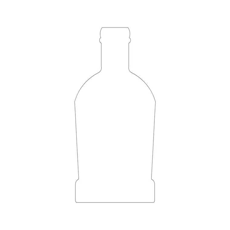 Wine Bottle (16) DWG CAD block thumbnail — accessories drawing
