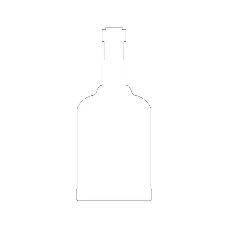 Wine Bottle (5) DWG CAD block thumbnail — accessories drawing