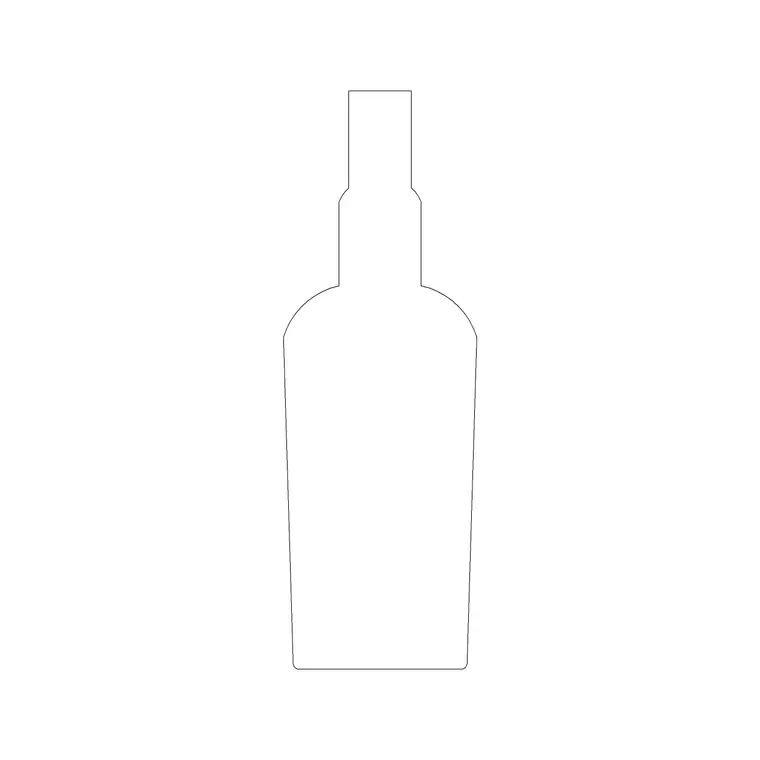 Wine Bottle (8) DWG CAD block thumbnail — accessories drawing