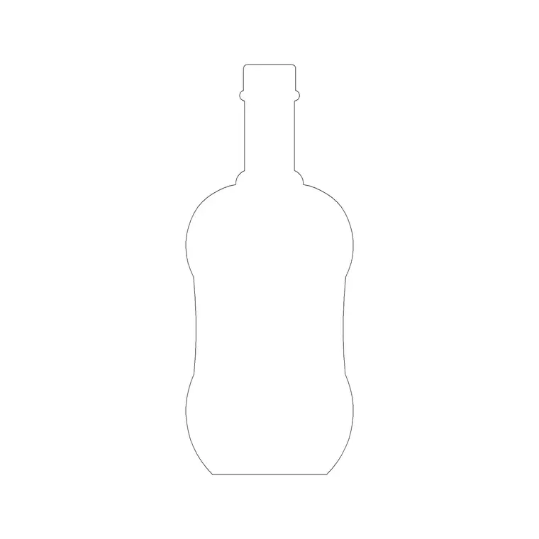 Wine Bottle (9) DWG CAD block thumbnail — accessories drawing