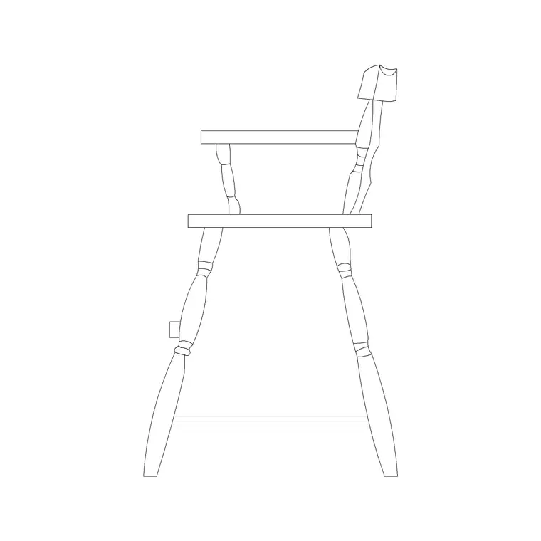 Wooden Chairs Side Classical (2) DWG CAD block thumbnail — furniture drawing