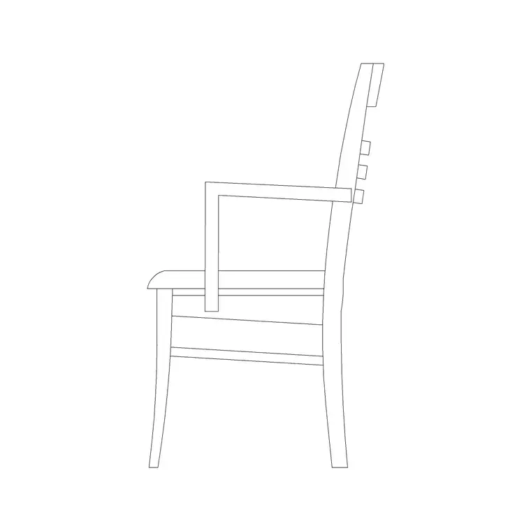 Wooden Chairs Side Classical DWG CAD block thumbnail — furniture drawing
