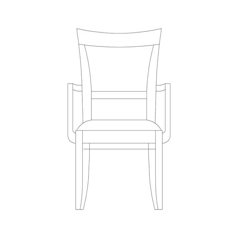 Wooden Chairs Simple Front DWG CAD block thumbnail — furniture drawing
