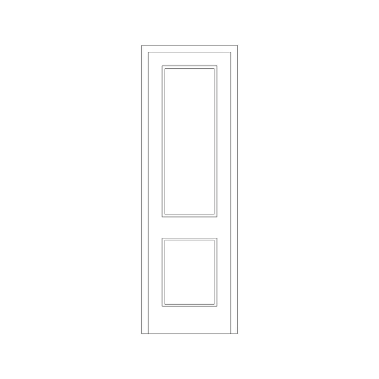 Wooden Door 2 DWG CAD block thumbnail — doors drawing