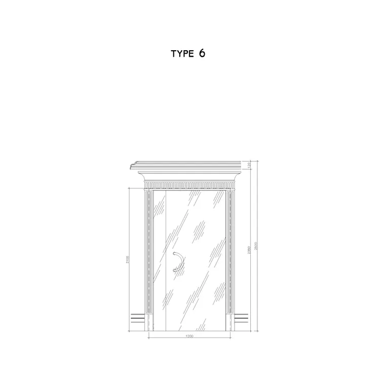 Wooden Door DWG CAD block thumbnail — doors drawing