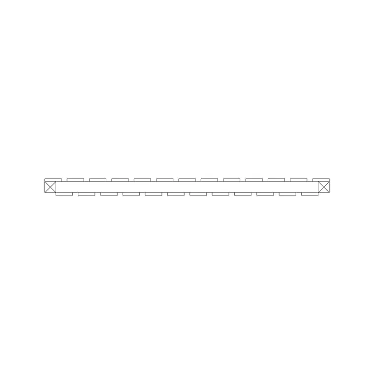 Wooden Fence 3 Plan DWG CAD block thumbnail — outdoor drawing