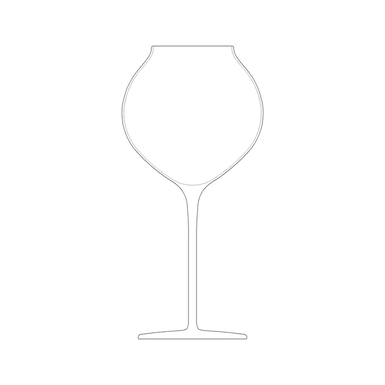 Zinfandel Wine Glass DWG CAD block thumbnail — accessories drawing