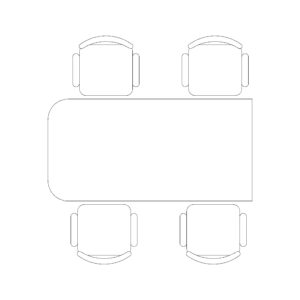 Table And Chair Type A - 4 Seater