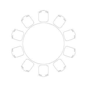 Circular Table And Chair - 10 Seater