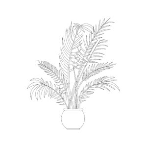 Small pot with high Foliage