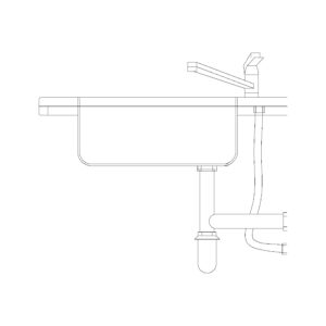 350mm Sink Elevation Square