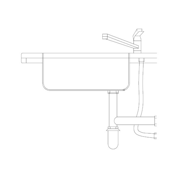 350mm Sink Elevation Square