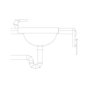 370mm Sink Elevation