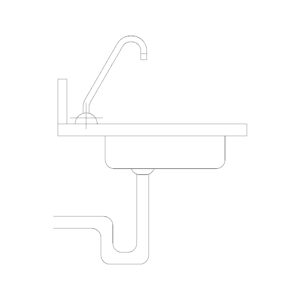 475mm Sink Elevation