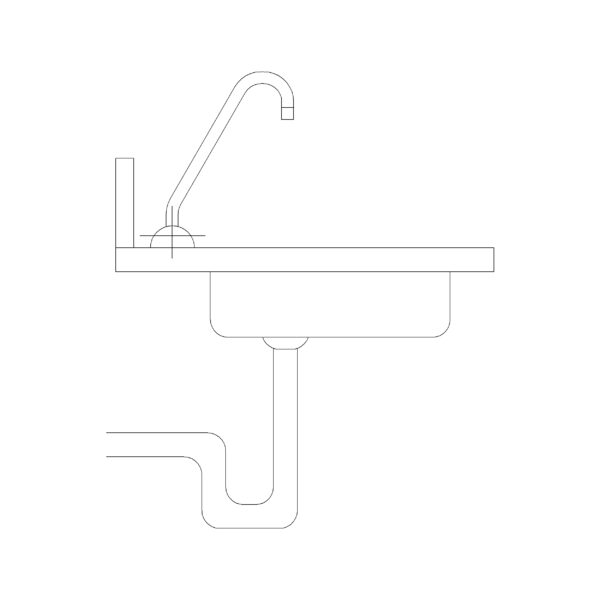 475mm Sink Elevation