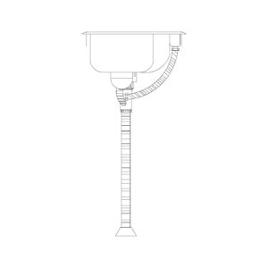 500mm Sink Elevation