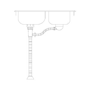 870mm Sink Elevation Double