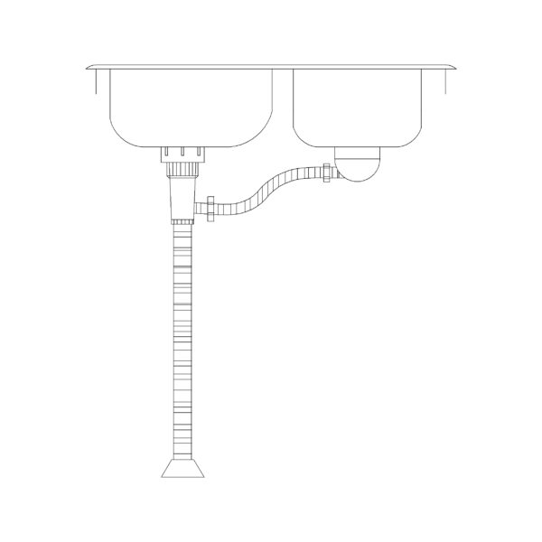 870mm Sink Elevation Double