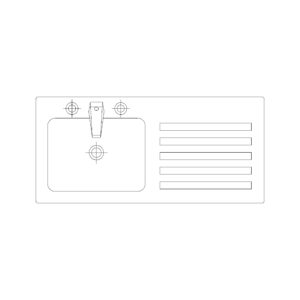 920mm Sink Single Curve