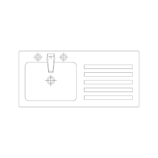 920mm Sink Single Curve