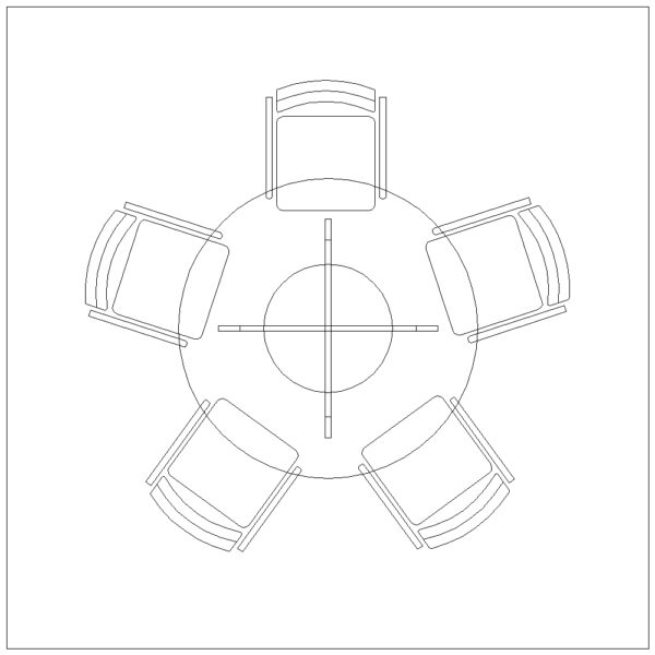 Circular Table 5 seater