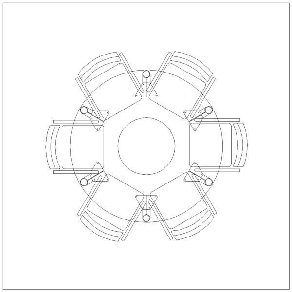 Circular Table 6 seater